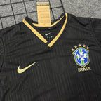 Camisa Seleção Brasileira preta Símbolo Brilhoso