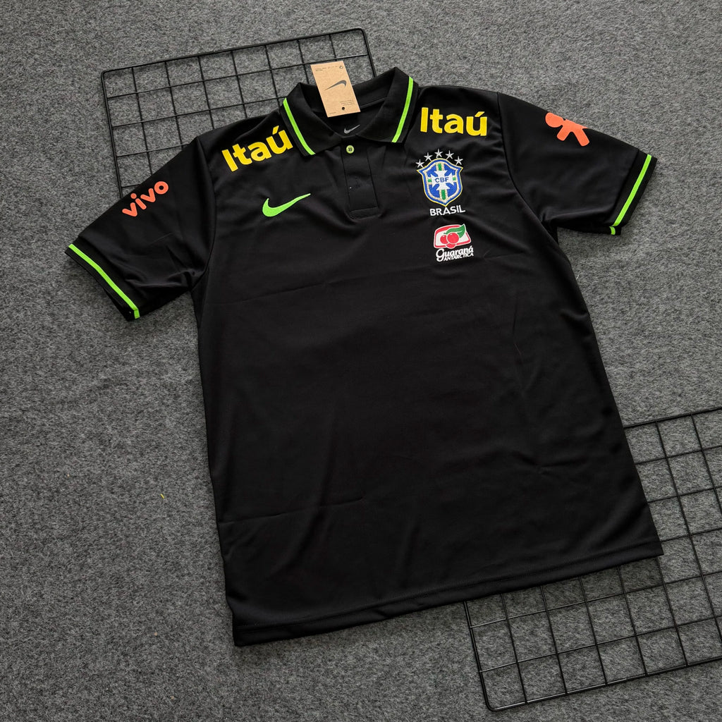 Camisa preta gola polo do Brasil 26/27