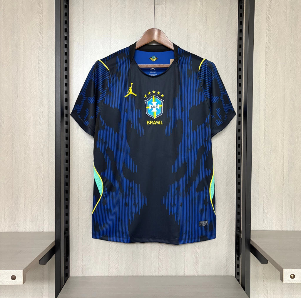 Camisa Seleção Brasil Away Copa 2026 - Masculina - Modelo Torcedor - Azul e Preta