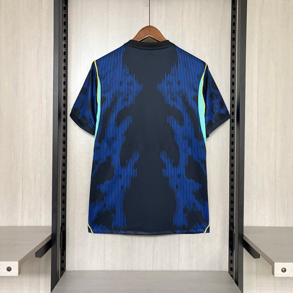 Camisa Seleção Brasil Away Copa 2026 - Masculina - Modelo Torcedor - Azul e Preta