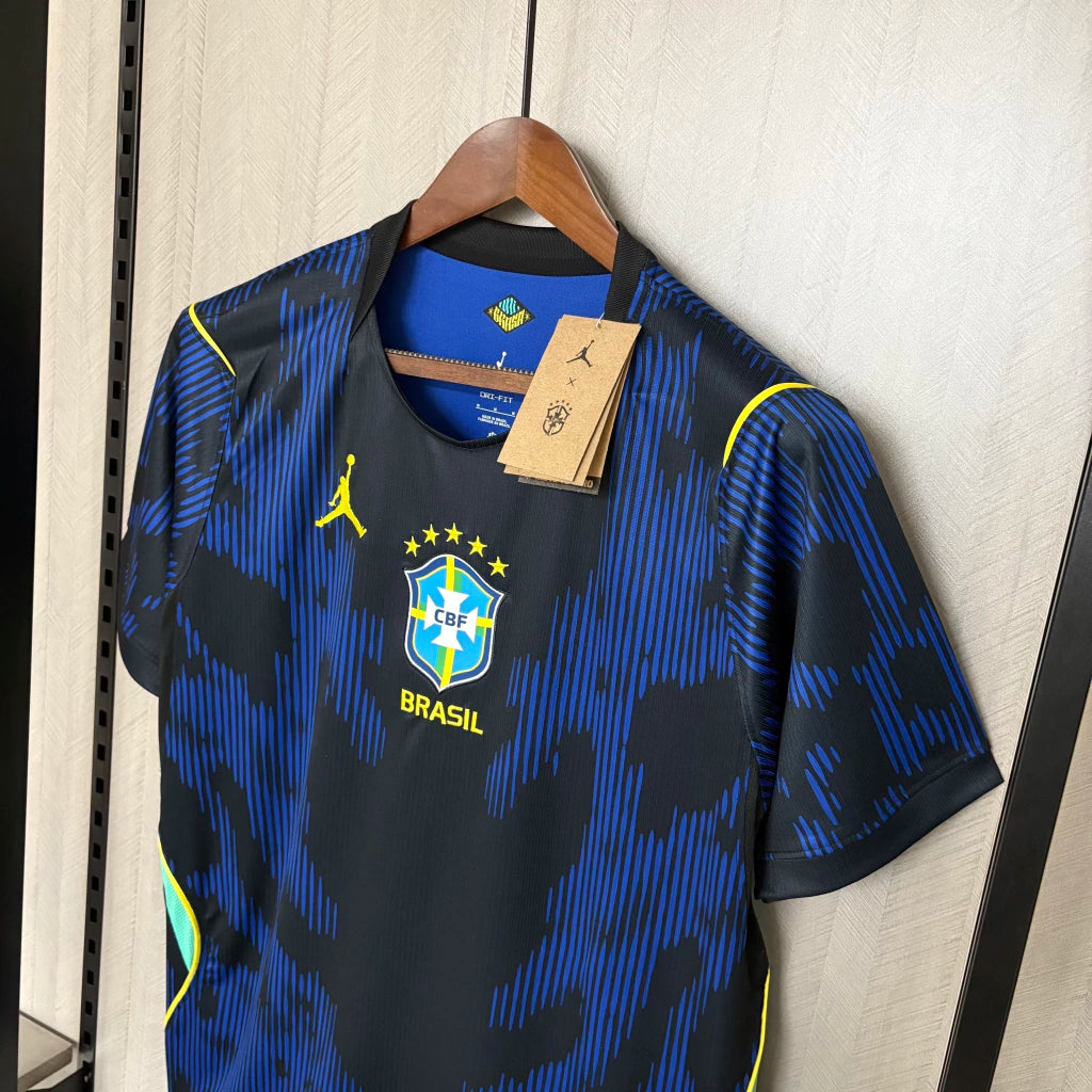 Camisa Seleção Brasil Away Copa 2026 - Masculina - Modelo Torcedor - Azul e Preta