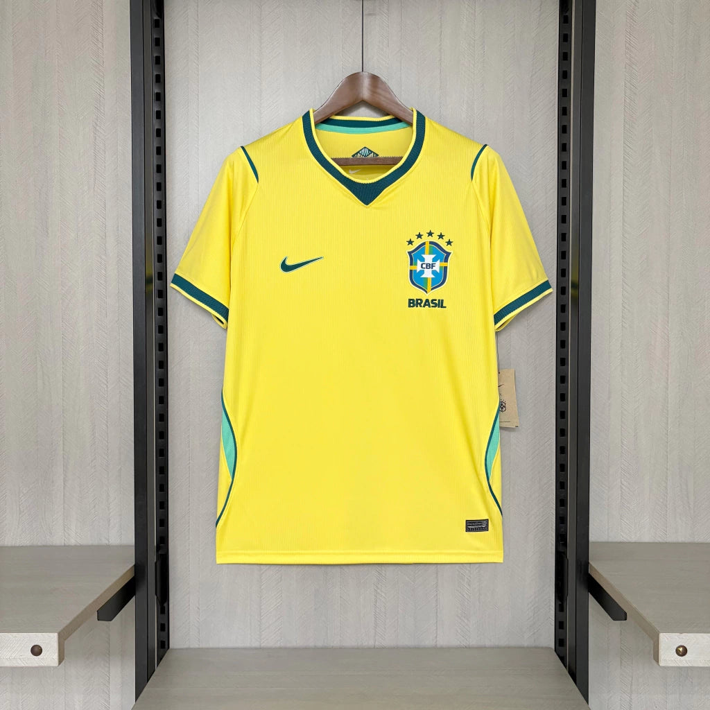 Camisa Seleção Brasil Home Copa 2026- Masculina - Modelo Torcedor - Amarela